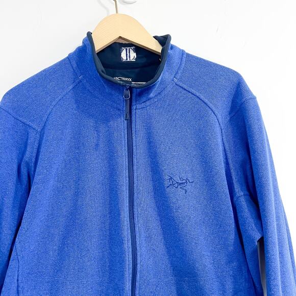 Arc’teryx Men’s Size LARGE Blue Fleece Jacket Full Zip Up Relaxed Fit - Picture 1 of 7